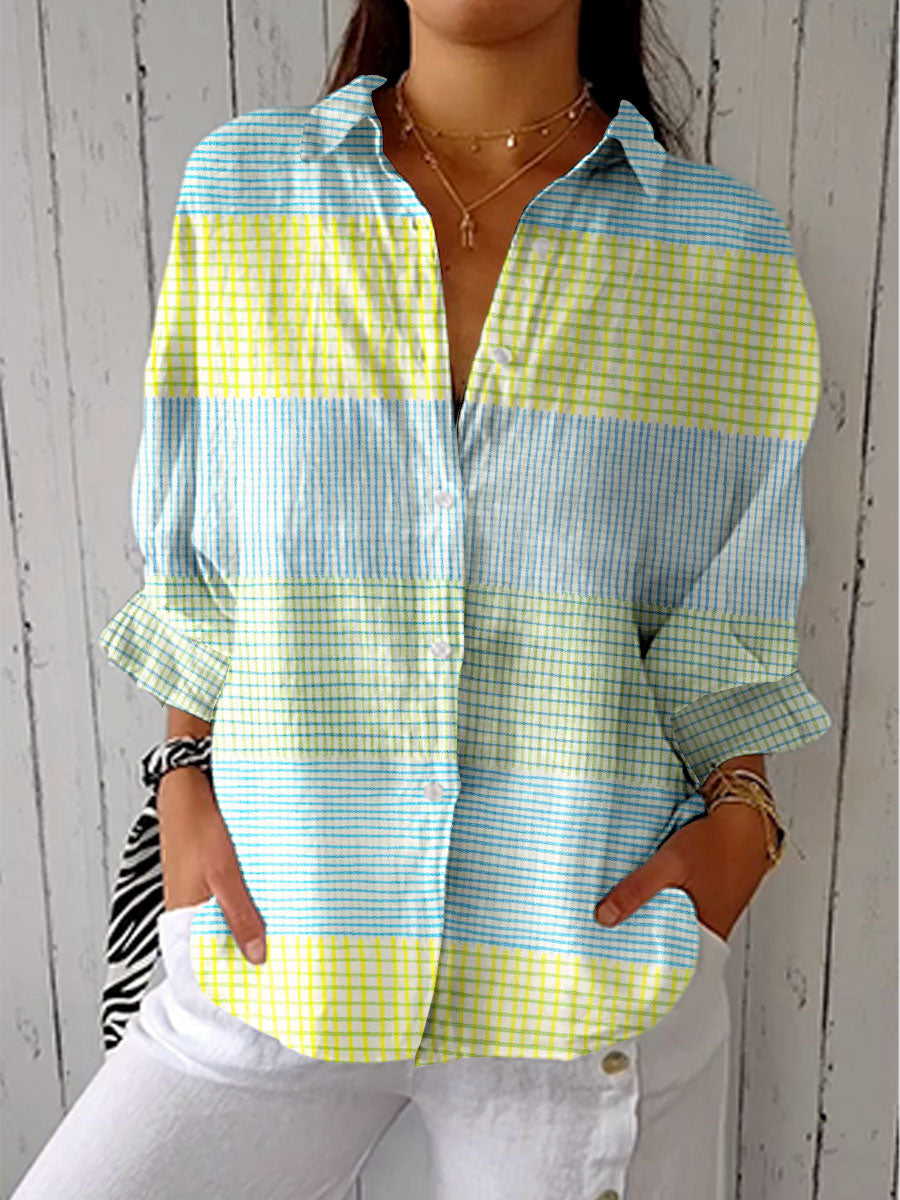 Filippa | Pastel Checkered Blouse
