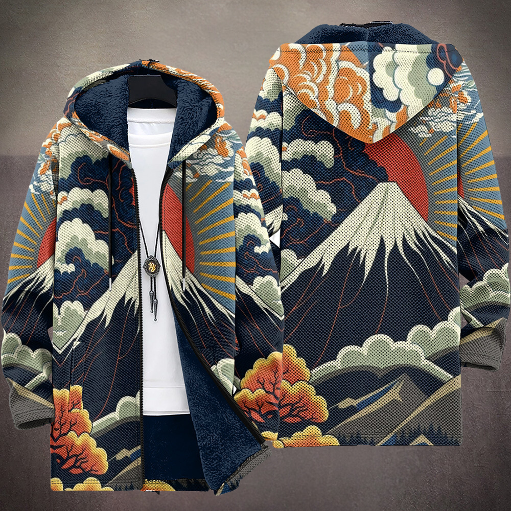 ALYANA'S STUNNING VOLCANO ART-INSPIRED CARDIGAN