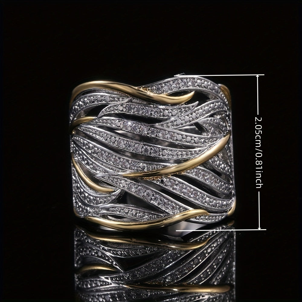 Elegant multi-layer twisted ring