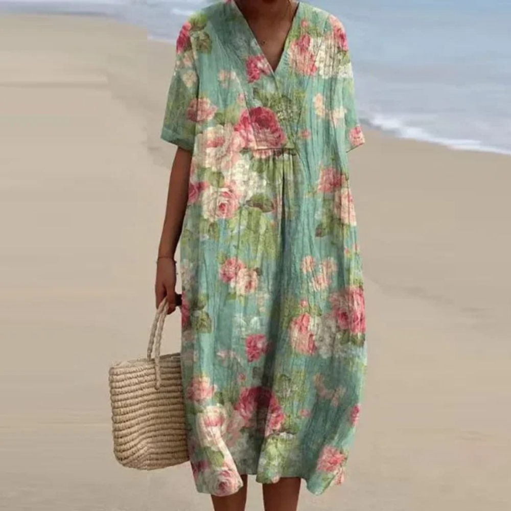 Miles™ - Women's Colorful Floral Dress