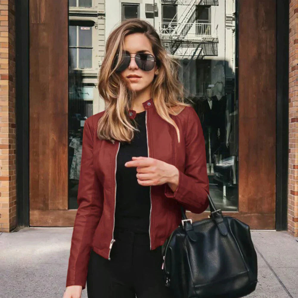 Abigail™ - Elegant Italian Leather Jacket
