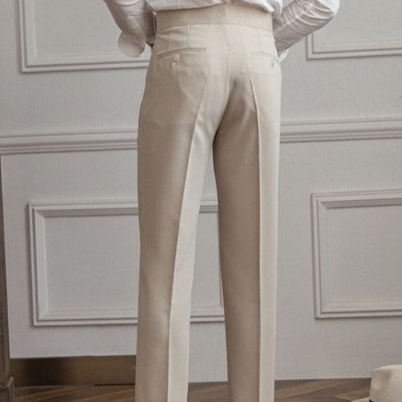 Men's Straight Leg Dress Pants with Pockets