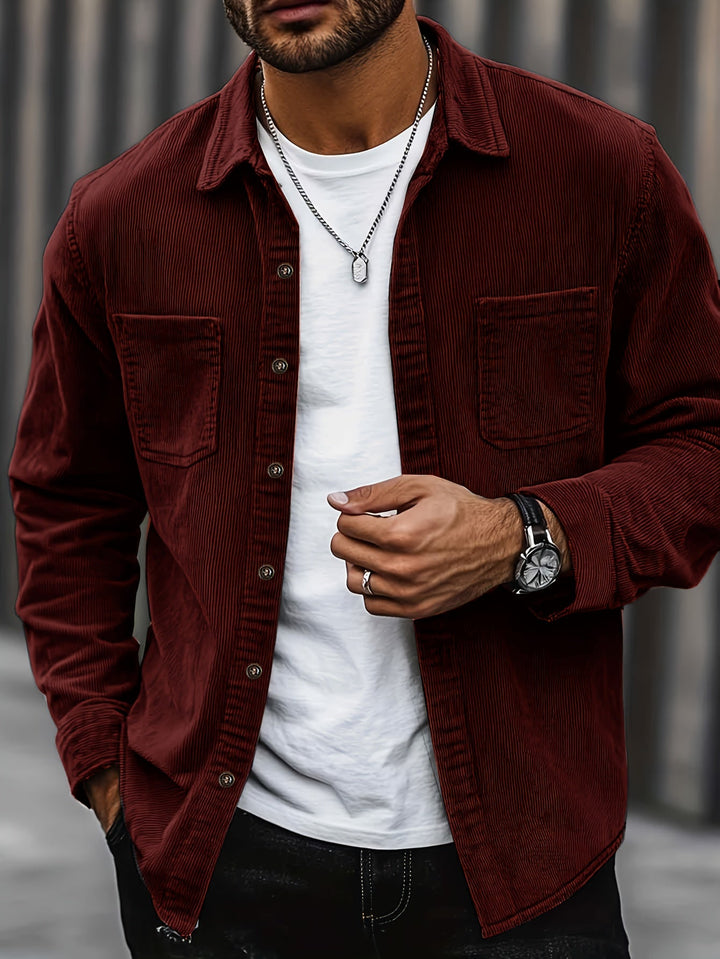 Bryce | Men's Long Sleeve Overshirt with Pockets and Buttons
