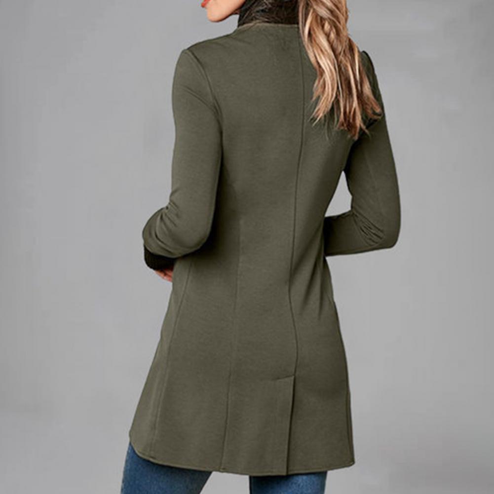 Women's Jacket with Long Sleeves, Stand Collar and Buttons