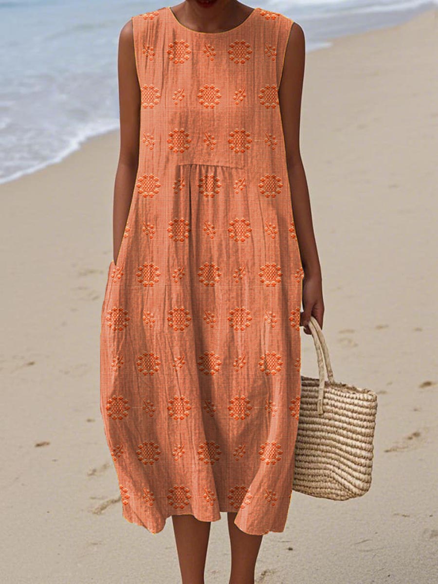 Lara | Women's Vintage Floral Dress with Pockets