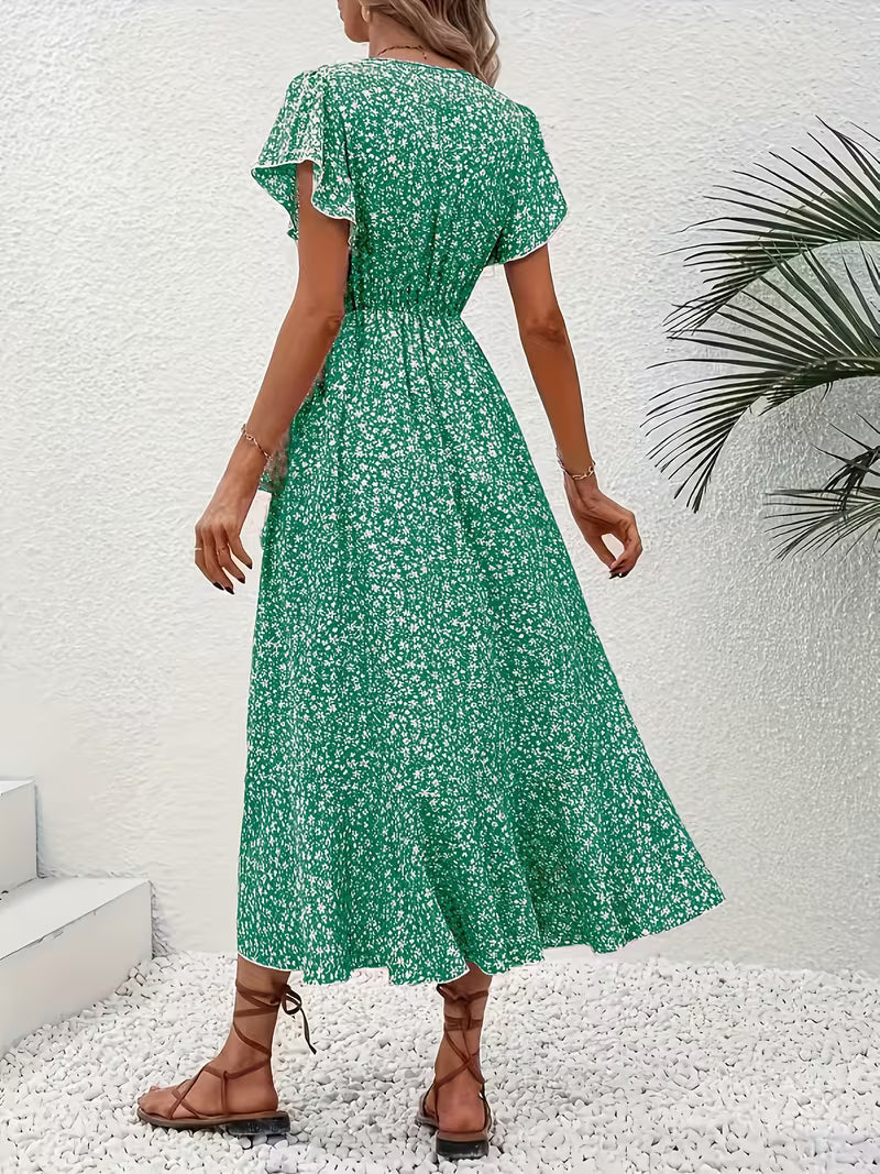 Elara | Flowing, Body-Hugging Wrap Dress