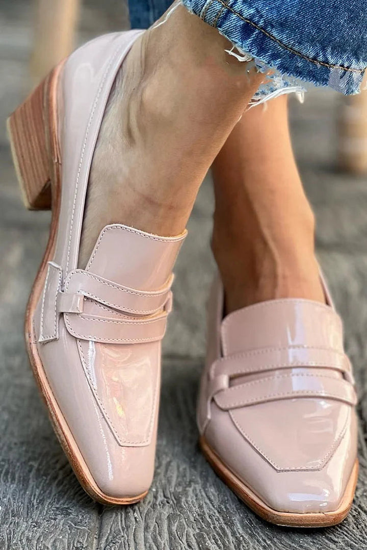 Mocassins | Women's With Wide Heel Shiny