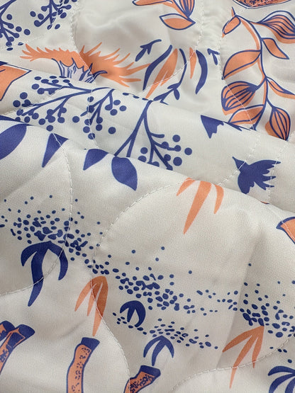 Women's Vintage Farmyard Print Quilted Jacket