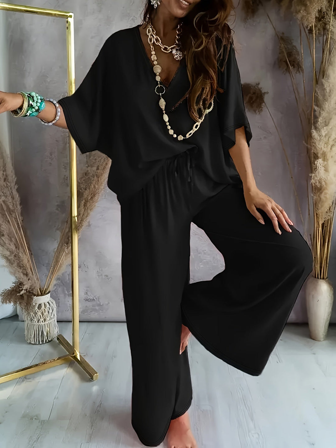 Farah | Stylish Solid Color Women's Two Piece Set