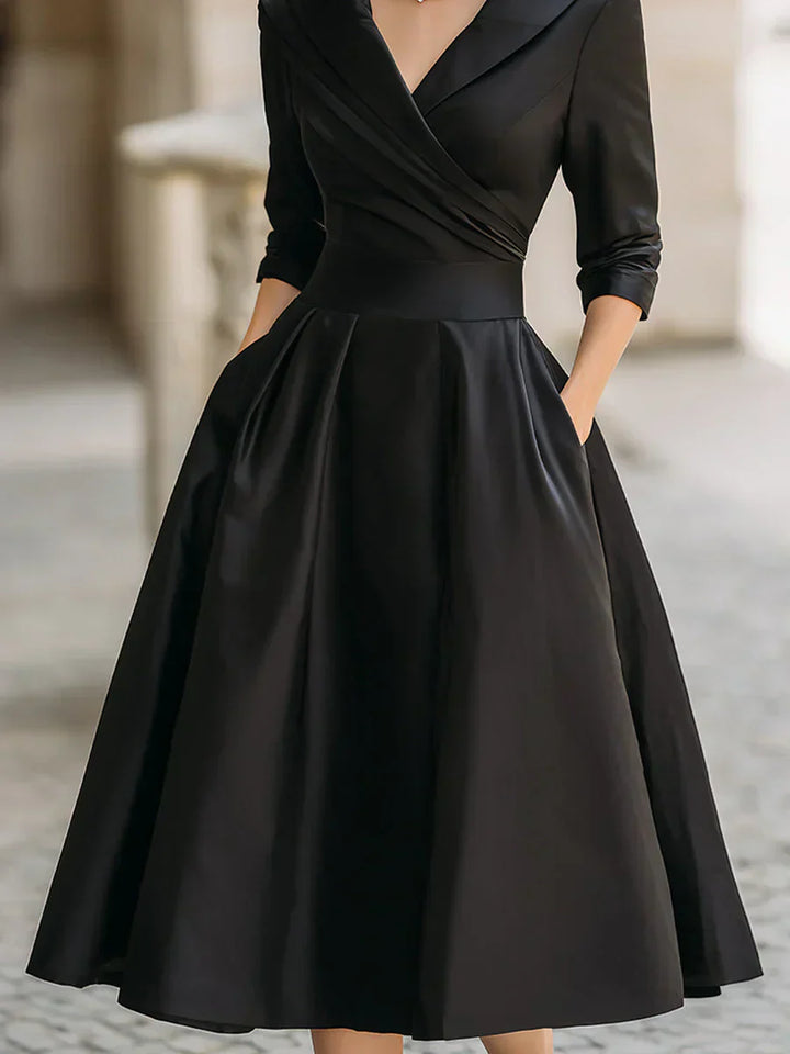 Clara | Women's Tailored Knee-Length Elegant Dress with Pockets