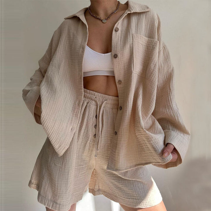 Espera | Women's Oversized Breezy Two-Piece Set with Pockets