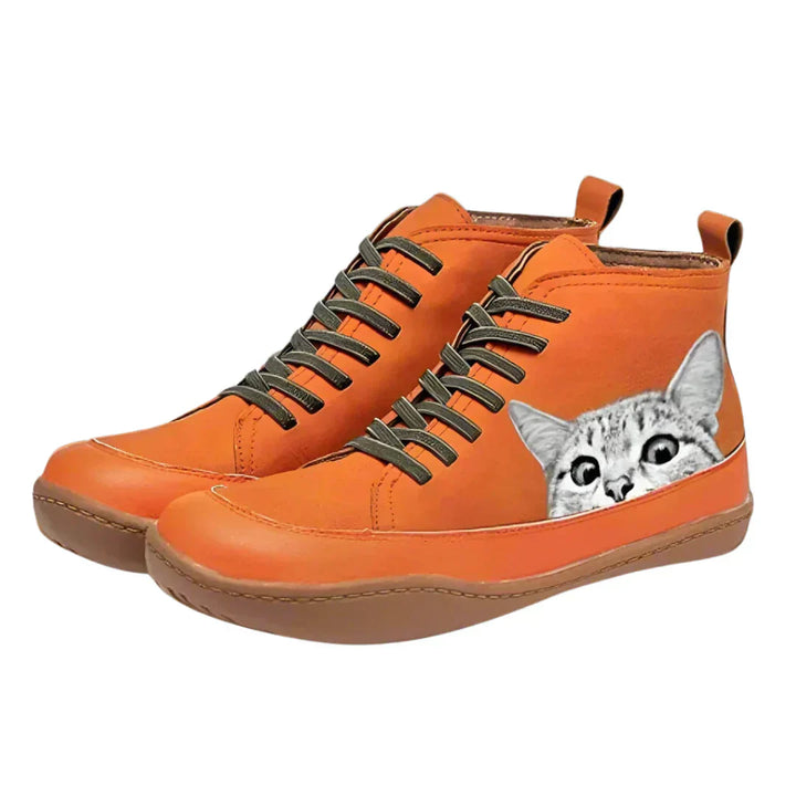 Monika | Women's Cat Ankle Boots with Zipper