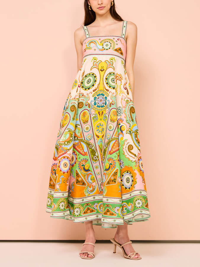 Unique Holiday Print Madi Camisole Dress
