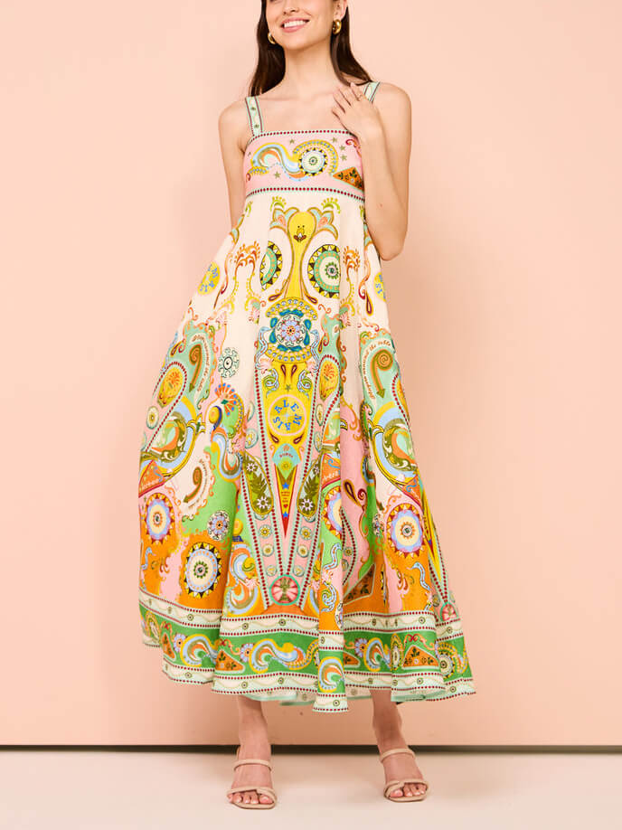 Unique Holiday Print Madi Camisole Dress