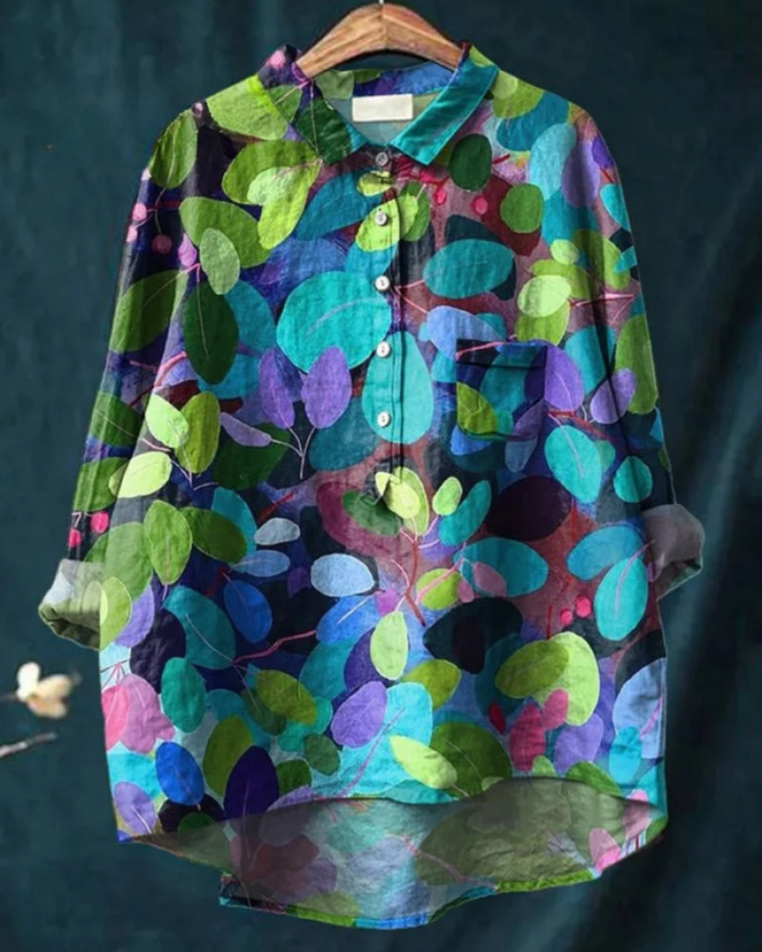 Jaclynn | Floral Shirt with Ruffle