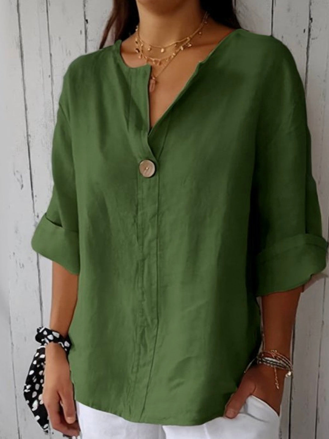 Angela™ | Casual V-Neck Blouse