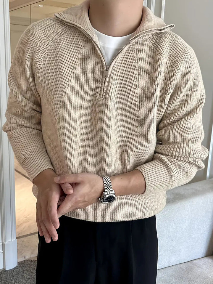 Brit & Boho™️ | Ethan Classic Knit Zipper