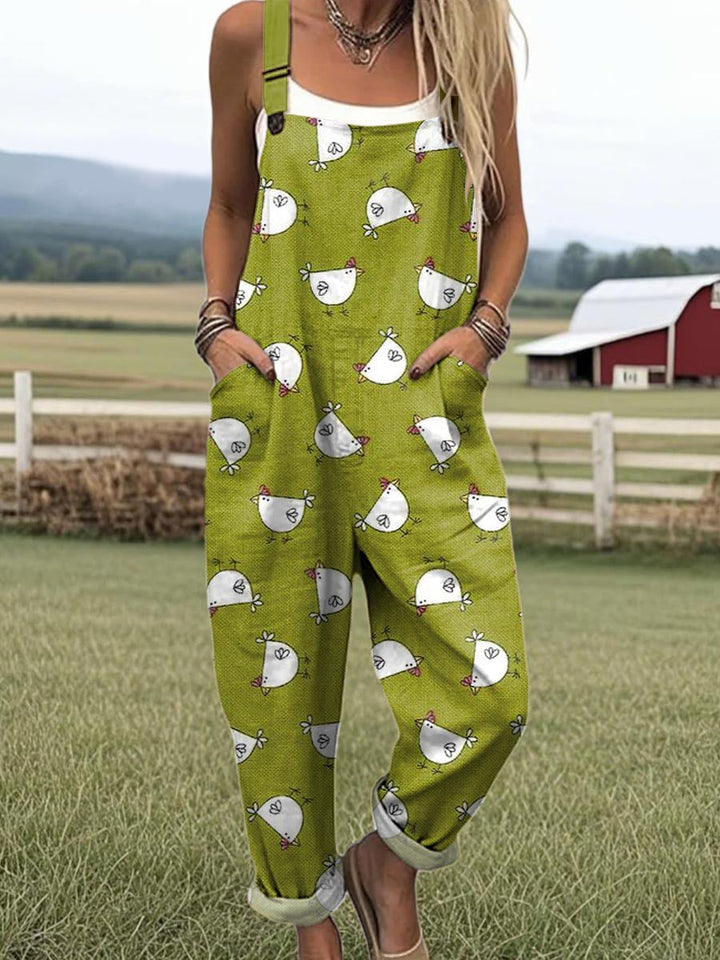 Comfort | Women's Vintage Wide Leg Jumpsuit, Style & with Pockets