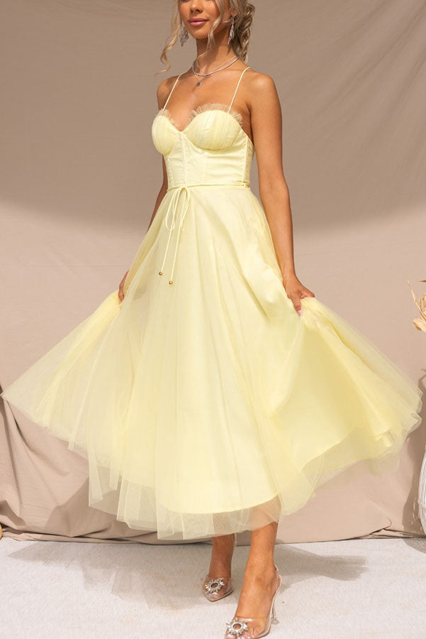 Contemporary Princess Maxi Dress with Suspenders for Parties