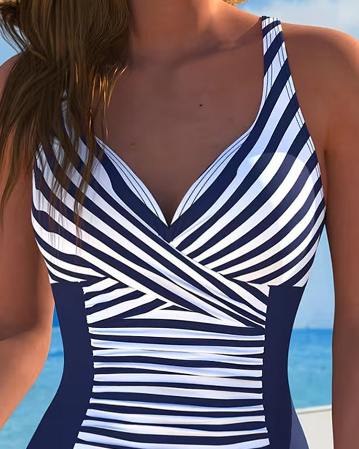 Aurora | Women's Striped One-Piece Swimsuit
