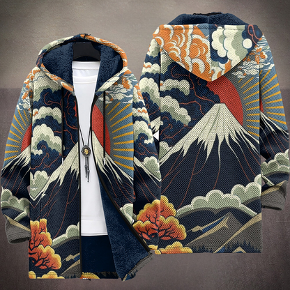 ALYANA'S STUNNING VOLCANO ART-INSPIRED CARDIGAN