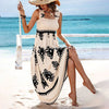 Valentina - Chic Square Neck Sleeveless Printed Beach Dress