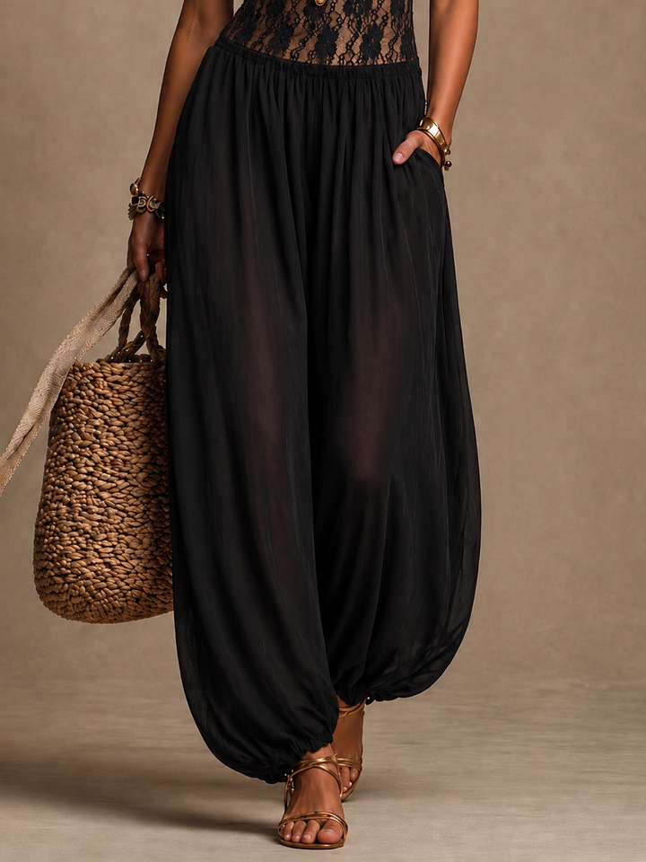 Laia | Women's Lace Halter Jumpsuit with Side Pockets