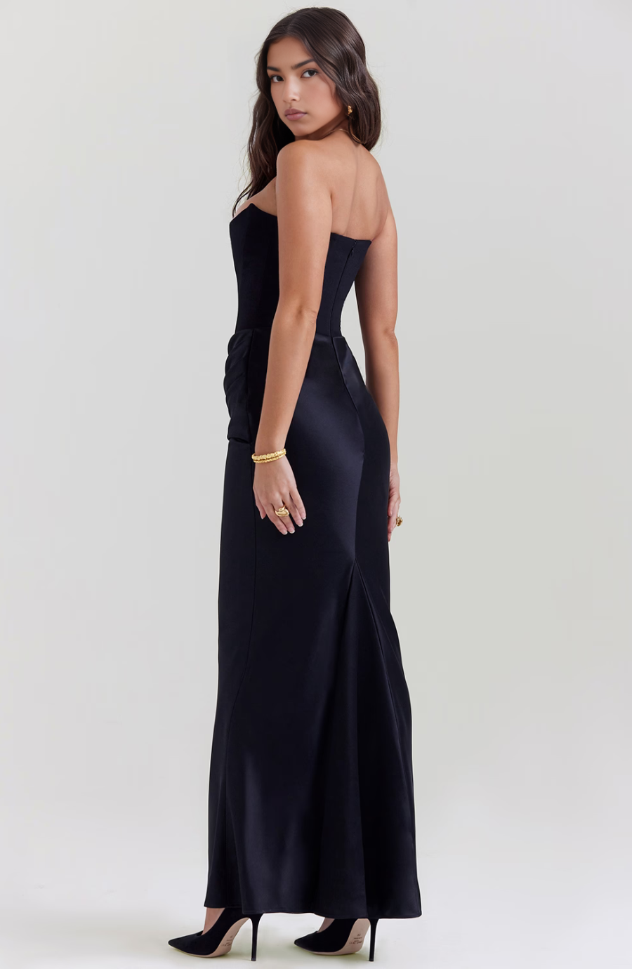 Hera | Women's Mini Elegant Retro Solid Color Strapless Party Dress