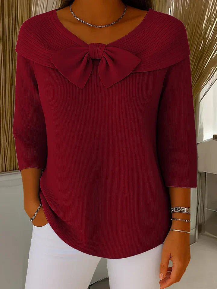 Serena™ - Women's Sweater with Bow