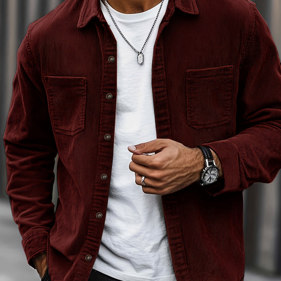 Bryce | Men's Long Sleeve Overshirt with Pockets and Buttons