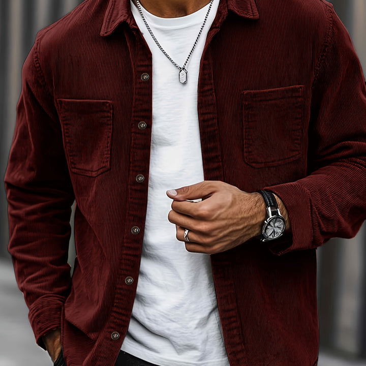 Bryce | Men's Long Sleeve Overshirt with Pockets and Buttons