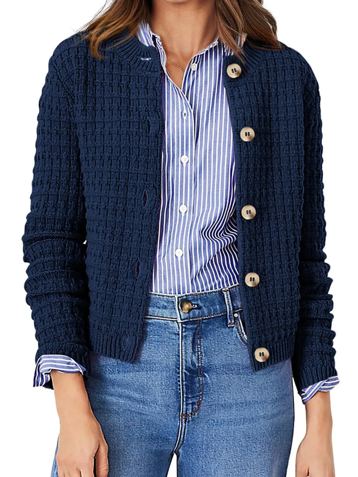 Harper | Women's Cardigan with Button Placket and Buttons