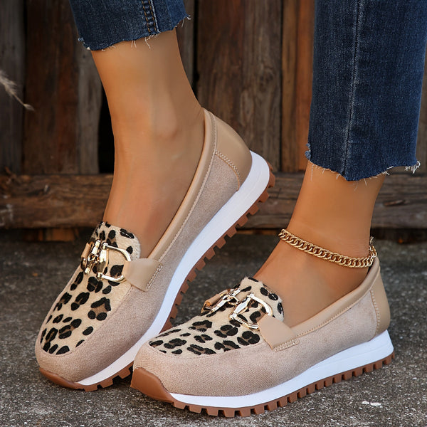 Mindy | Animal Print Cushioned Loafers