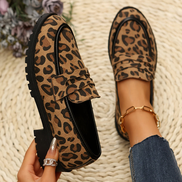 Maggie | Leopard Print Loafers