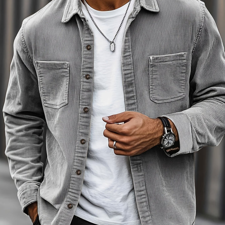 Bryce | Men's Long Sleeve Overshirt with Pockets and Buttons