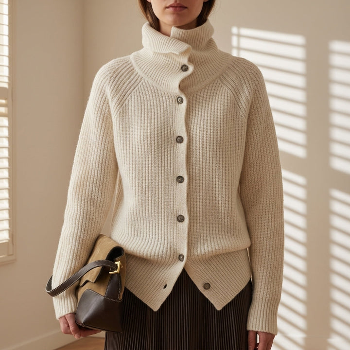Women's Long Sleeve Cardigan with Buttons