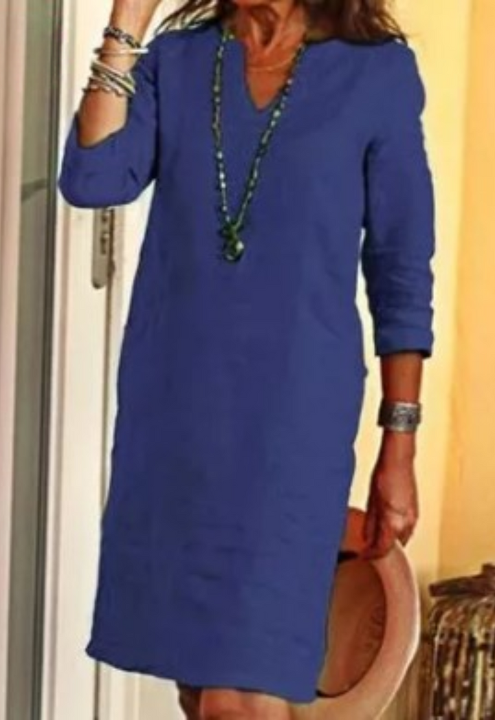 Elvy | Women's Sleek V-Neck Dress