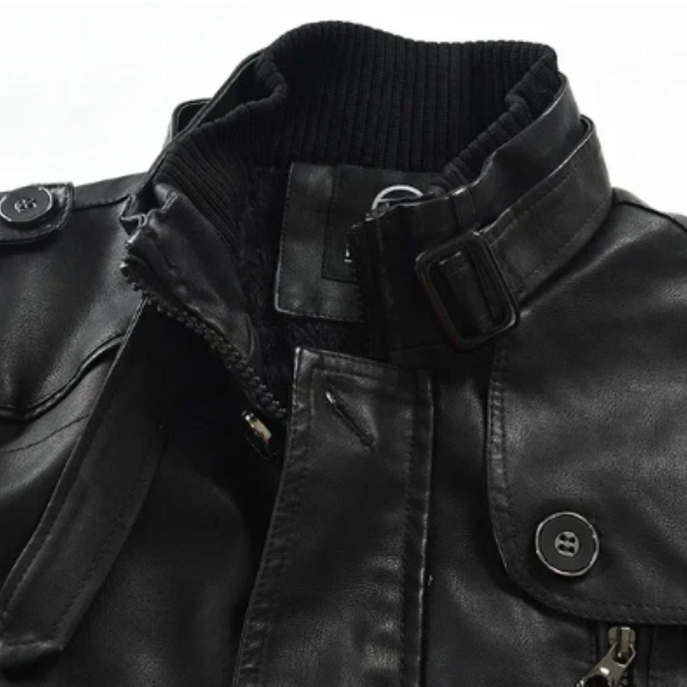 Men's Tailored Elegant Long Biker Jacket