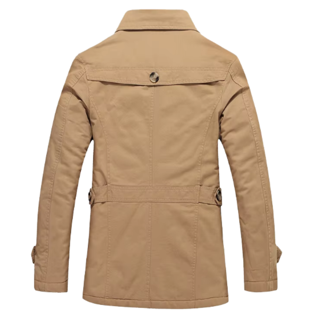 Men's Tailored Elegant Padded Trench Coat