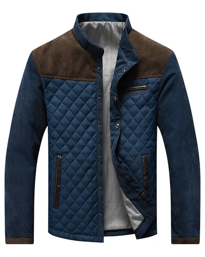 Men's Long Sleeve Jacket with Pockets and Buttons