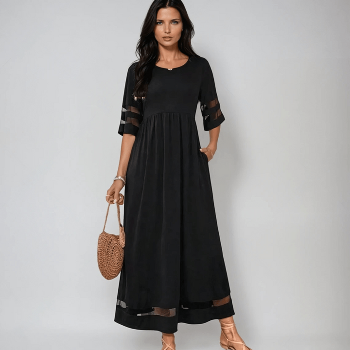 Zora | Women's Classic Elegant Maxi Dress with Belt