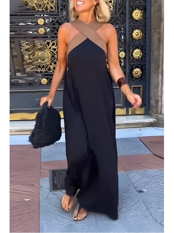 Delphine | Women's Relaxed Off-the-Shoulder Mini Elegant Cross-Over Dress
