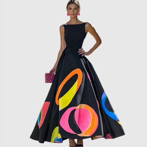 Anya - Colorful Hollow Out Bodycon Maxi Dress