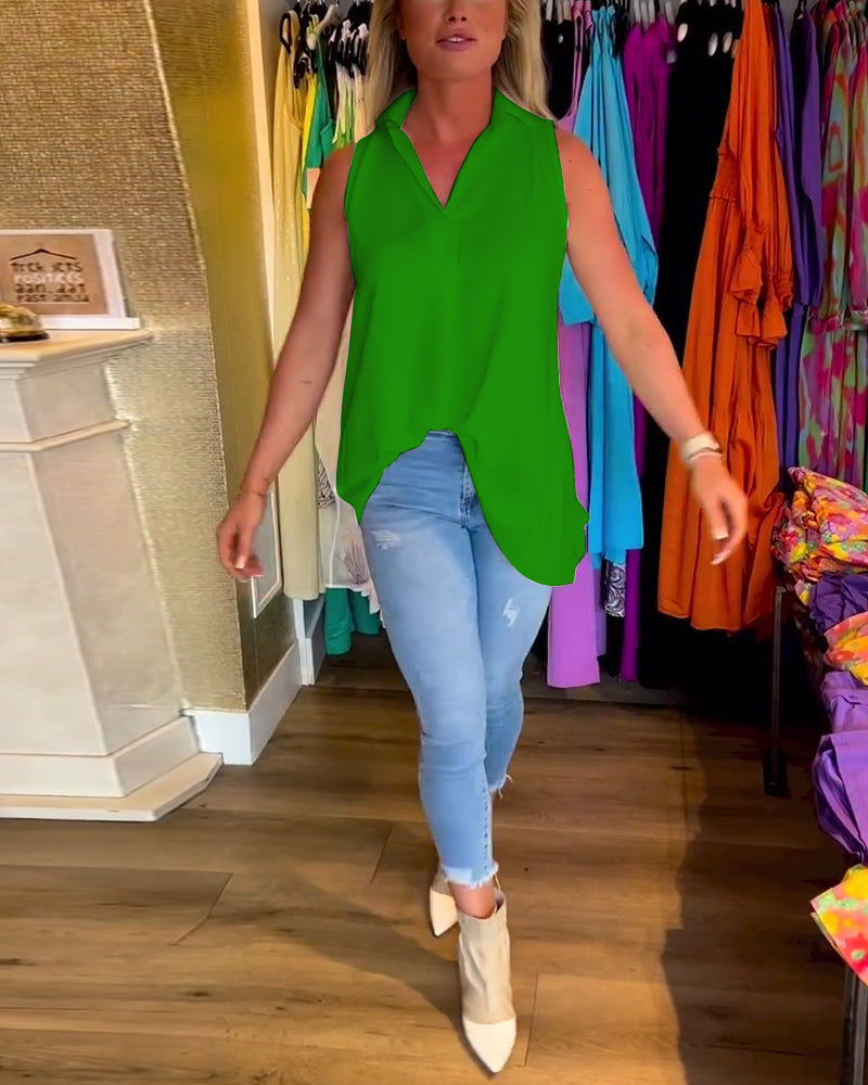 Alana | Women's Ruffled Sleeveless Top