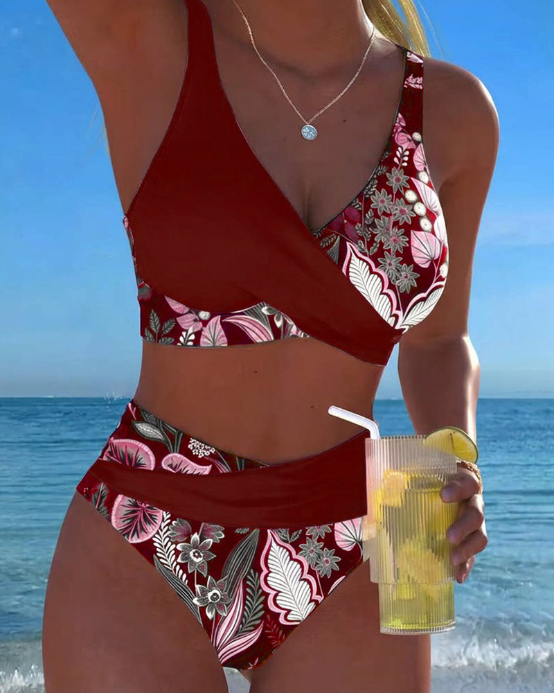 Fiorella | Women's Floral Bikini with V-Neck