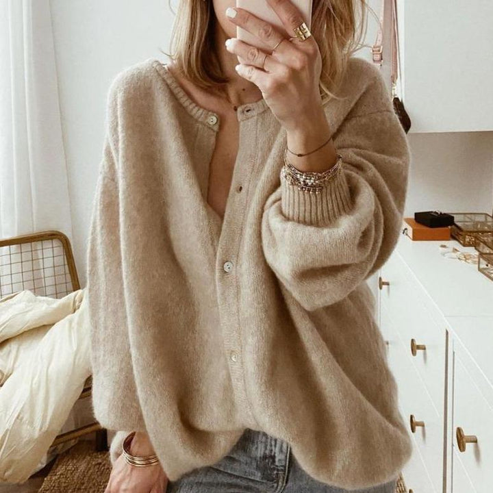 Women's Long Sleeve Button-Up Cardigan