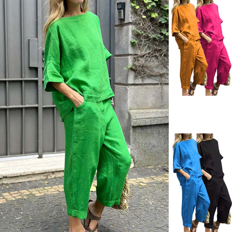 Rebecca™ – Casual Cotton-Linen Two-Piece Set