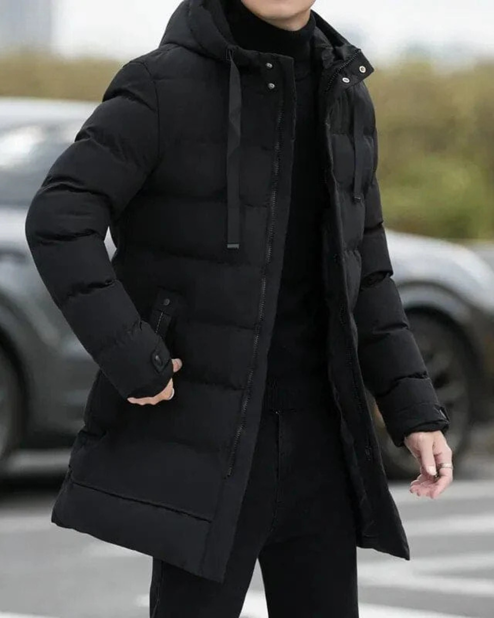 Gianluca | Men's Tailored Long Winter Jacket with Buttons