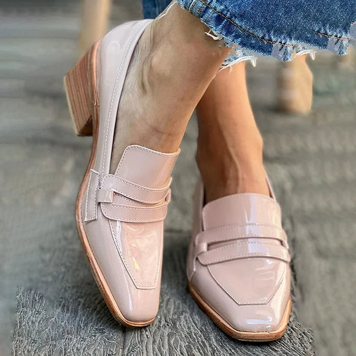 Mocassins | Women's With Wide Heel Shiny
