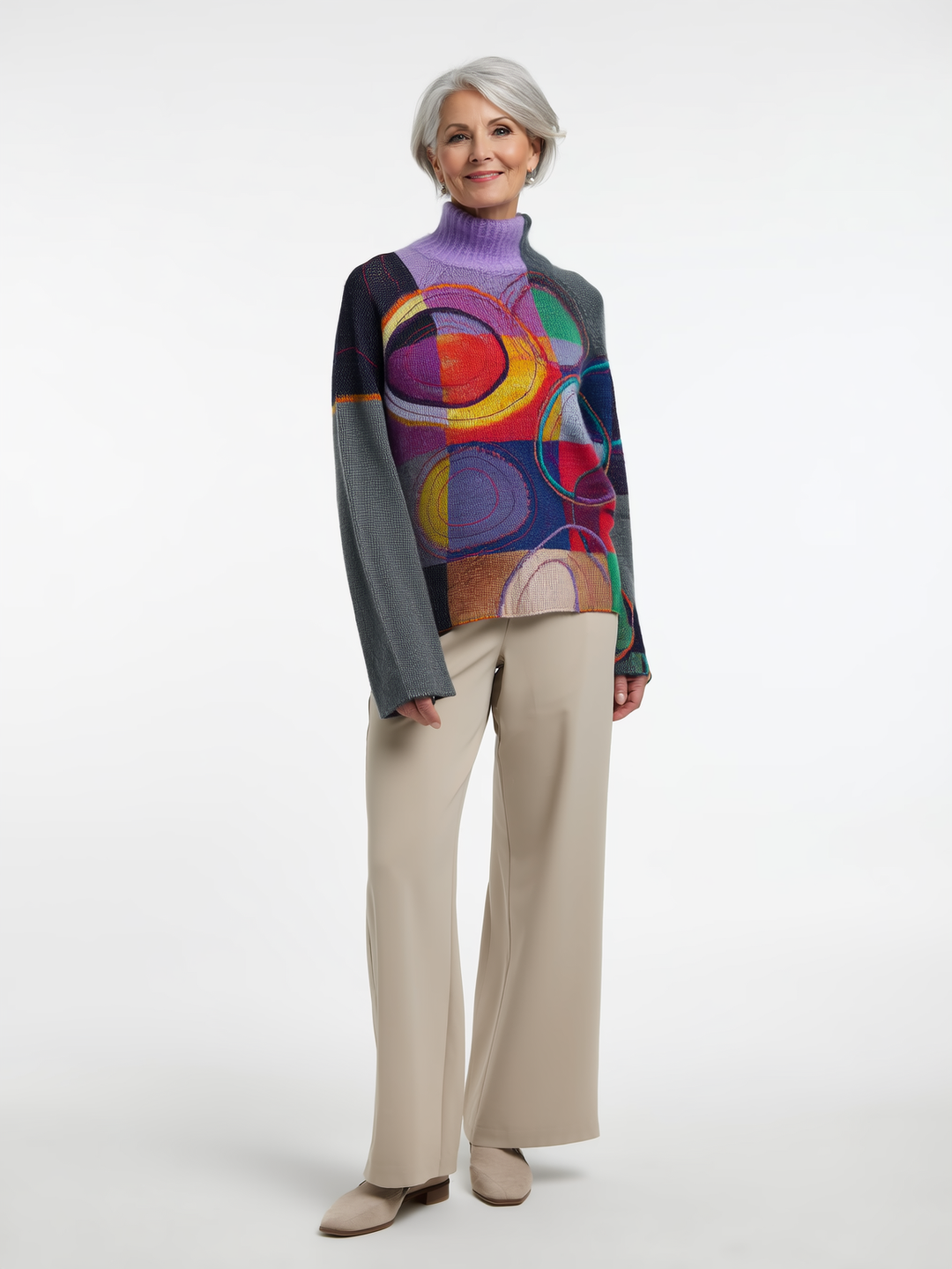 Kaia | Men's Colorblock Turtleneck Sweater